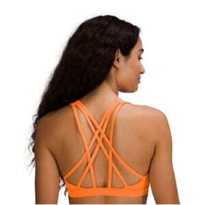Women's 12 Lululemon Free to Be Serene Bra *Light Support, C/D Cup Orange Soda